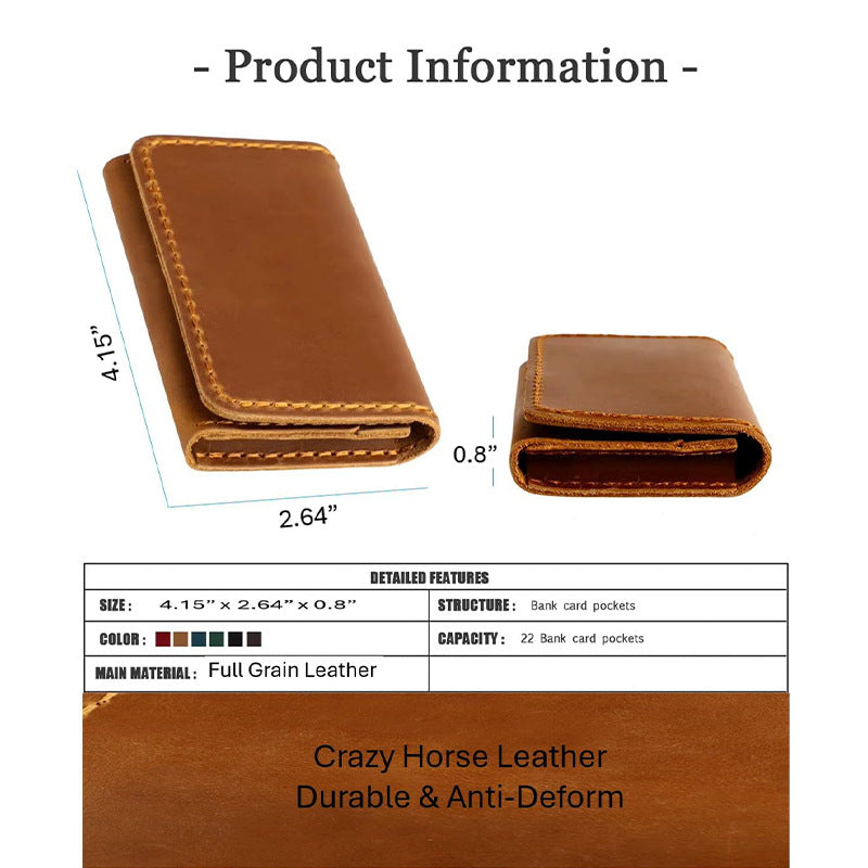 Compact Leather Cardholder LoungeYard — product view 3