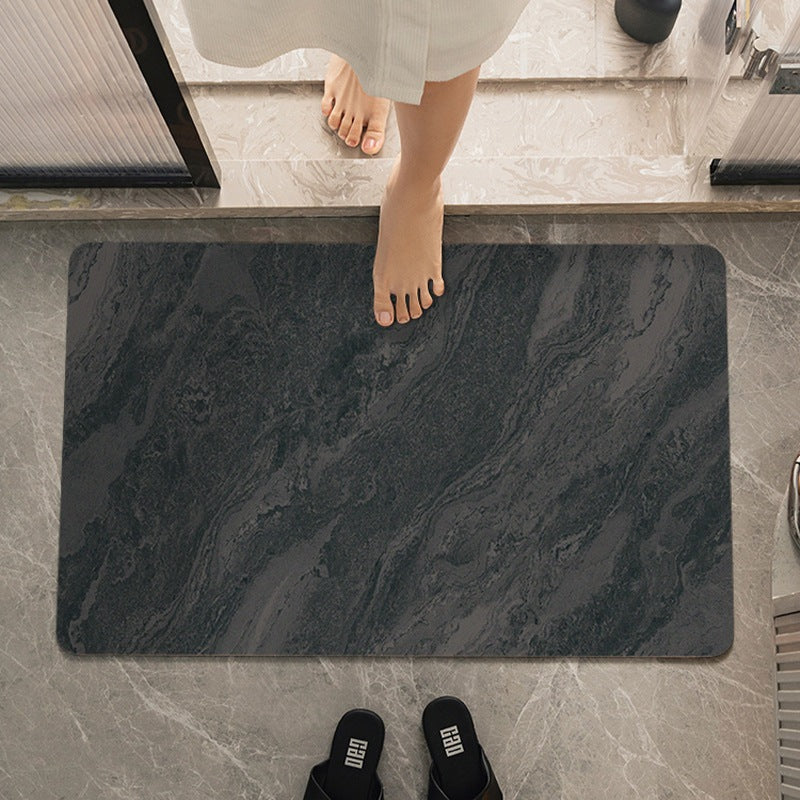 Marble-Effect Soft Bath Mat — product view 4