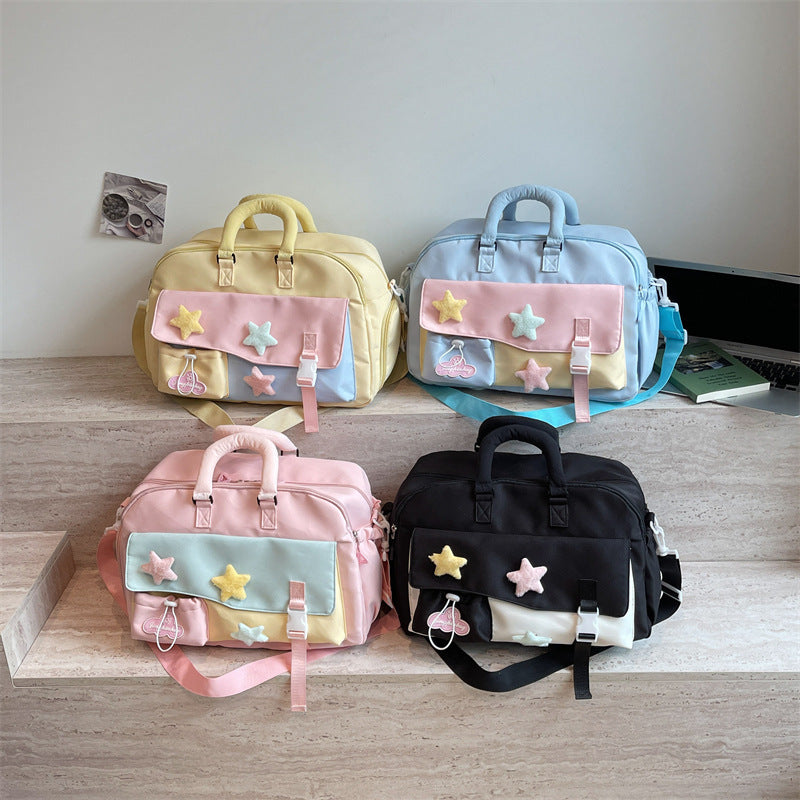 Fashionable Tote Bag With Colorful Applications LoungeYard — product view 2