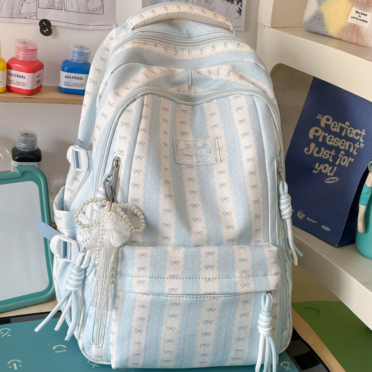 Stylish Bow-Accented Casual Backpack — product view 2