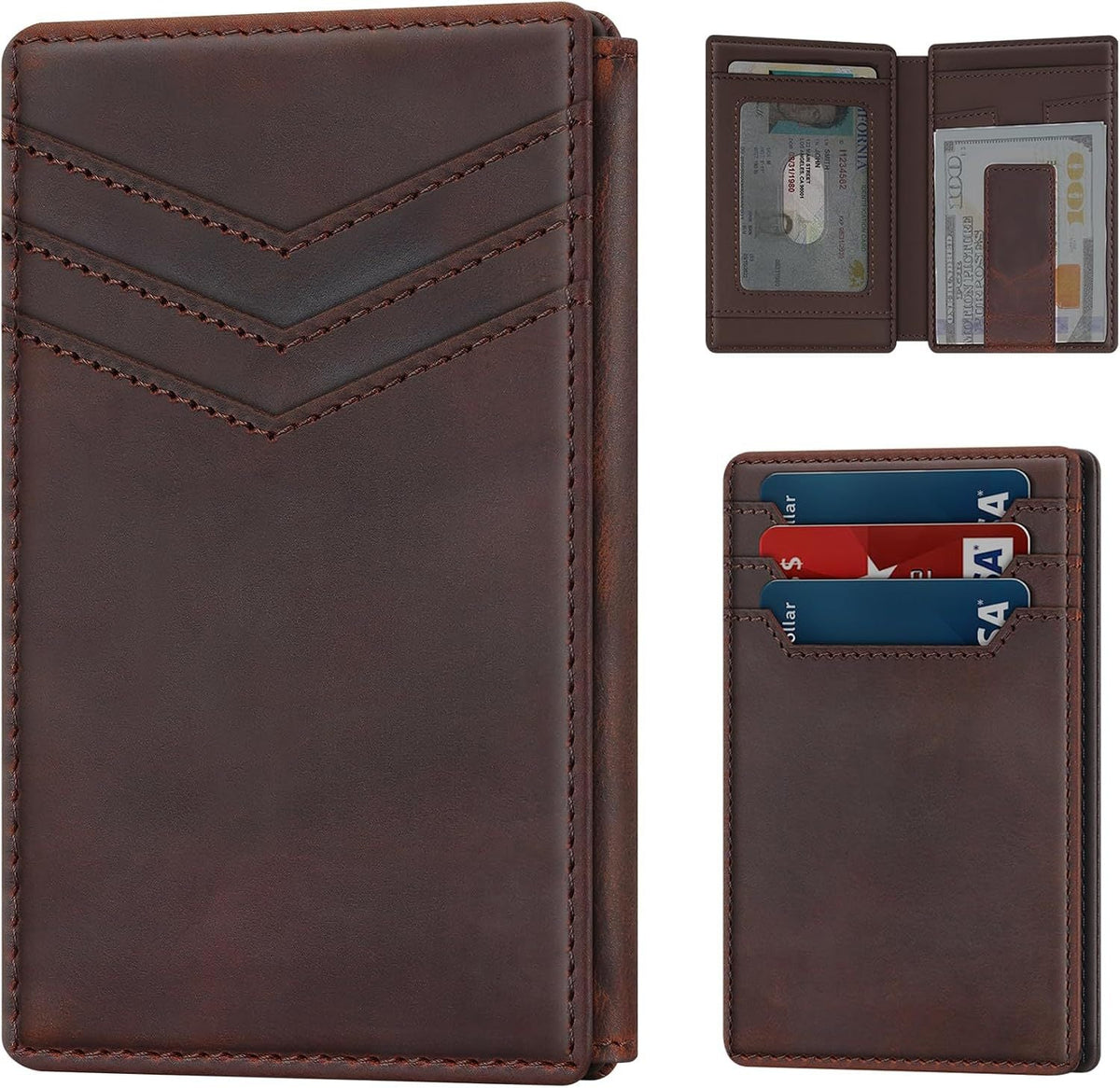 Premium Leather Cardholder LoungeYard — product view 7