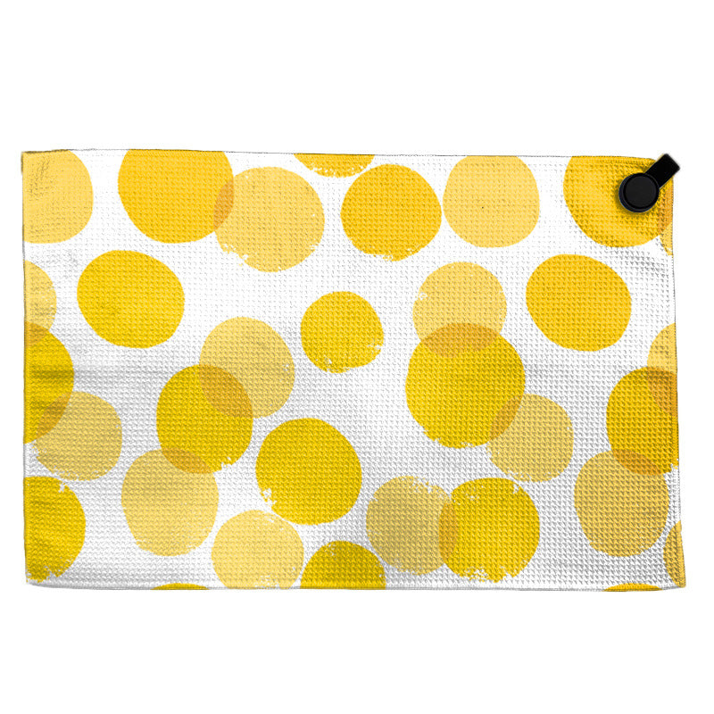 Towel with modern circular pattern LoungeYard — product view 1