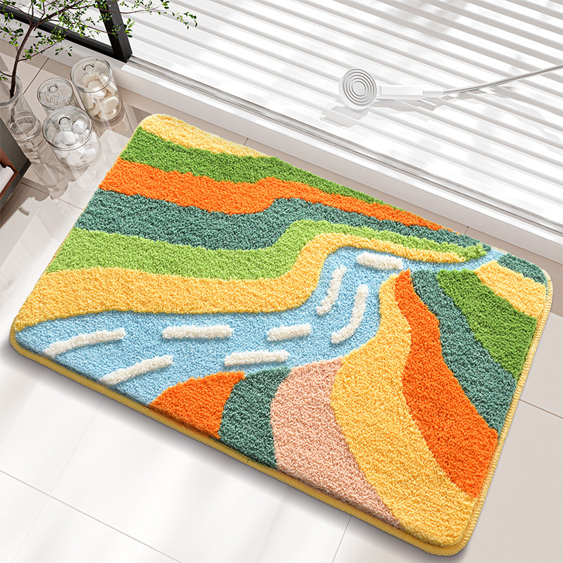 Abstract Landscape Bath Rug Bowlift — product view 2