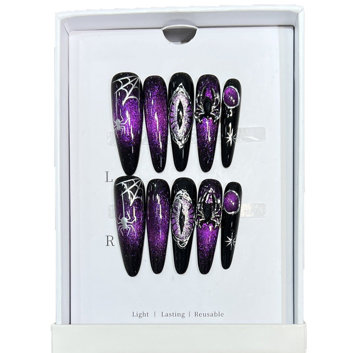 Gothic-Themed Halloween Press-On Nail Set — product view 4
