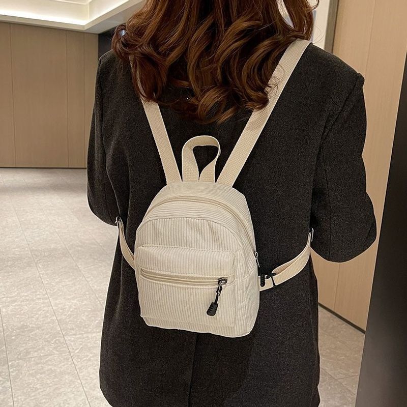 Compact Corduroy Mini Backpack LoungeYard — product view 1