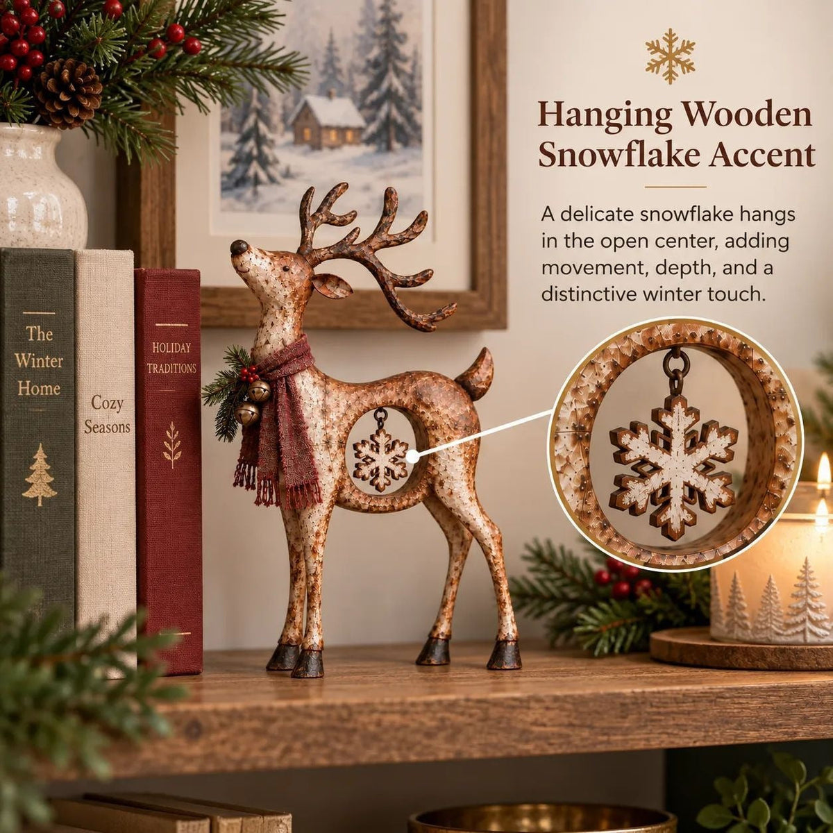 Decorative Reindeer Figurine Bowlift — product view 4