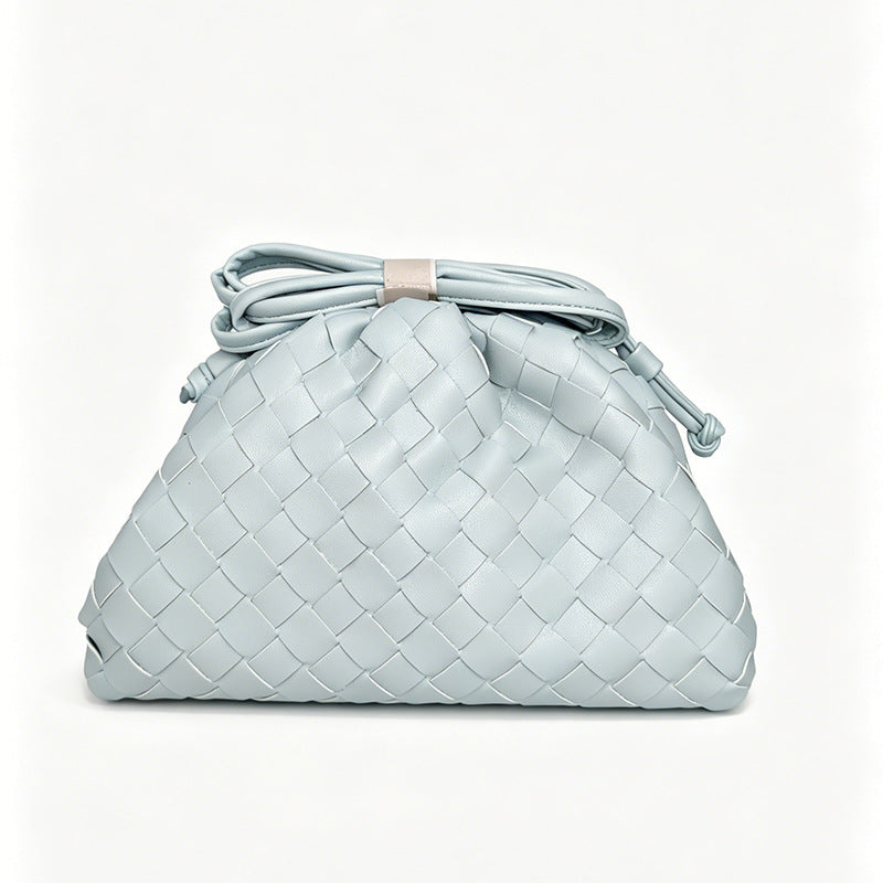 Elegant Woven Leather Bucket Bag LoungeYard — product view 5
