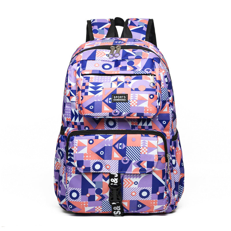 Stylish Geometric Patterned Backpack — product view 1