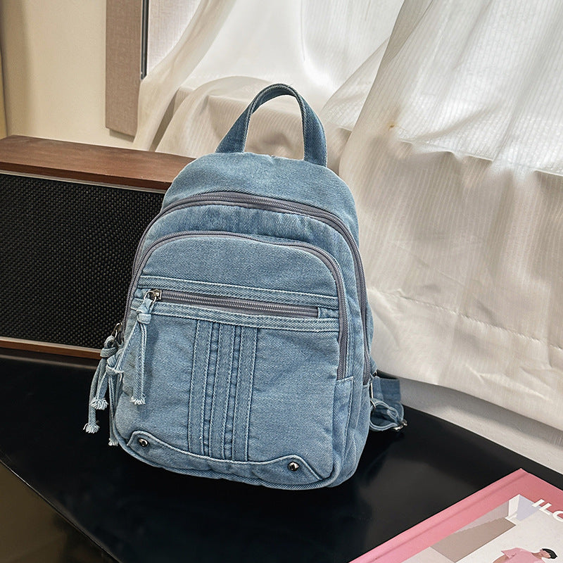 Multifunctional Denim Backpack LoungeYard — product view 7