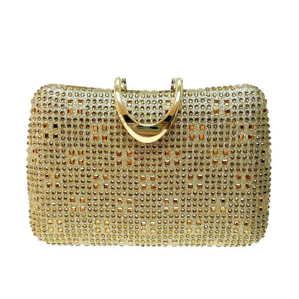 Rhinestone-Studded Formal Clutch — product view 5