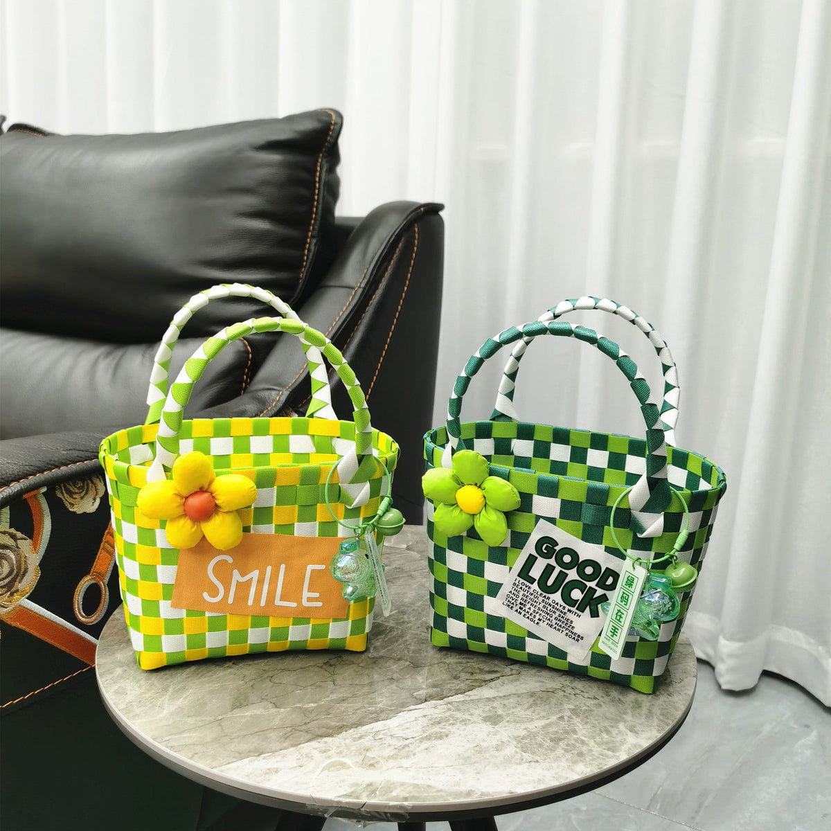 Handcrafted Woven Tote Bag LoungeYard — product view 4