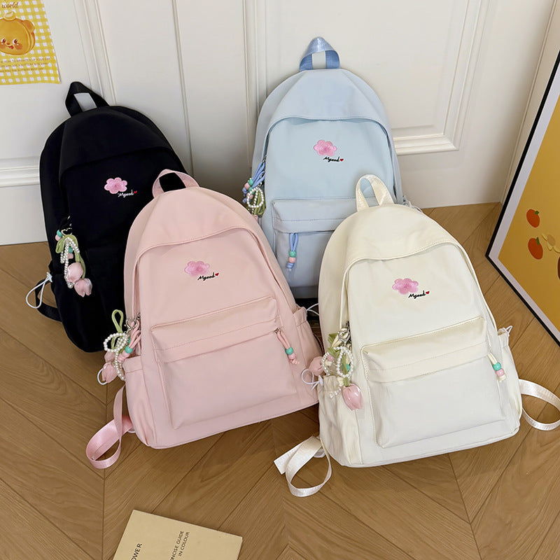 Elegant Floral Embellished Backpack LoungeYard — product view 4