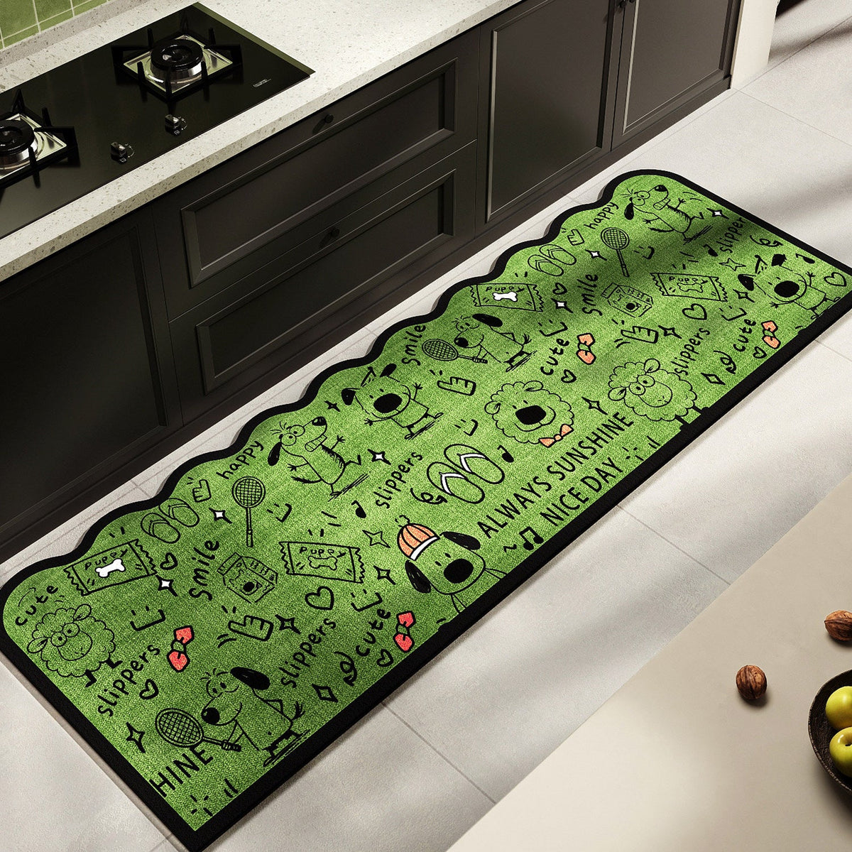 Fun-Themed Kitchen Runner Mat Bowlift — product view 4