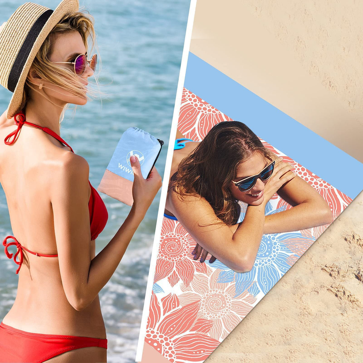 Large Lightweight Beach Blanket LoungeYard — product view 2