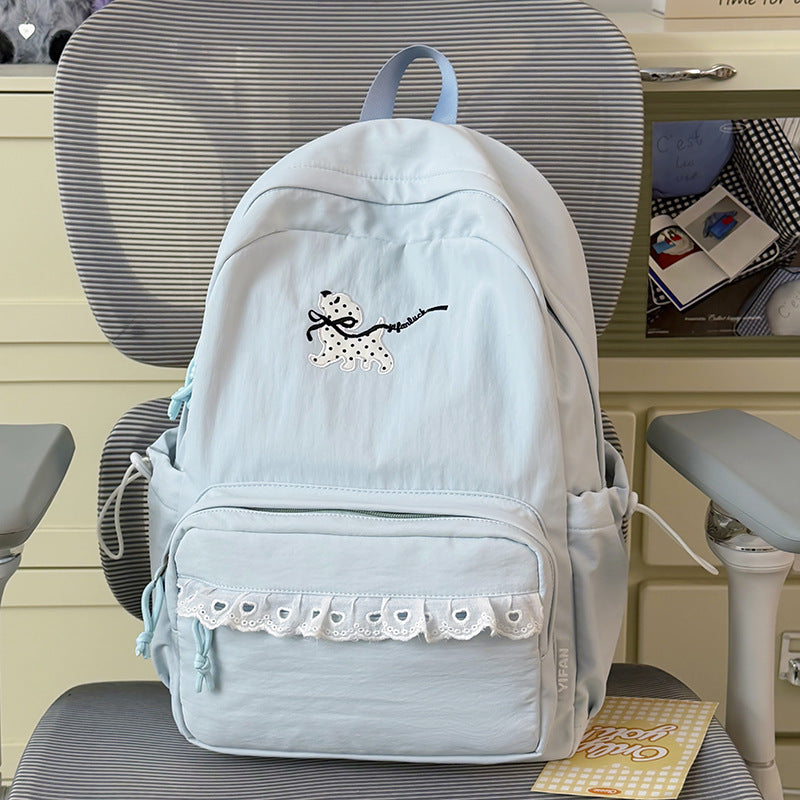 Stylish Embroidered Animal-Themed Backpack LoungeYard — product view 6