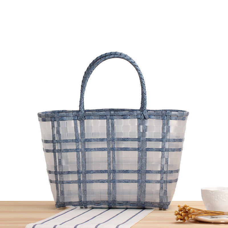 Spacious beach bag with transparent design LoungeYard — product view 1