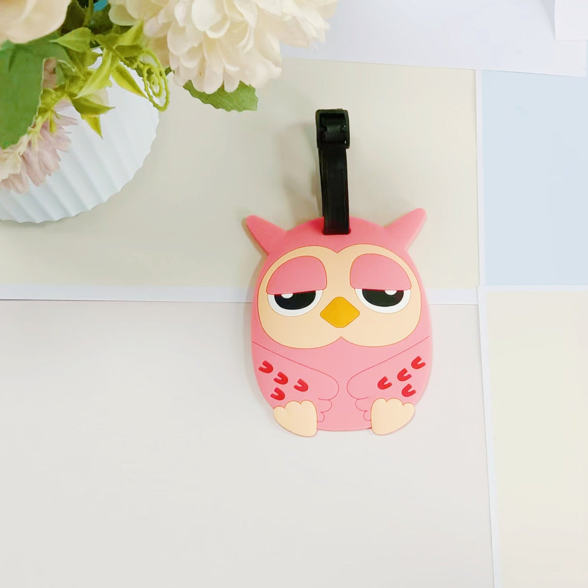 Unisex Luggage Tag in Flamingo Design LoungeYard — product view 6