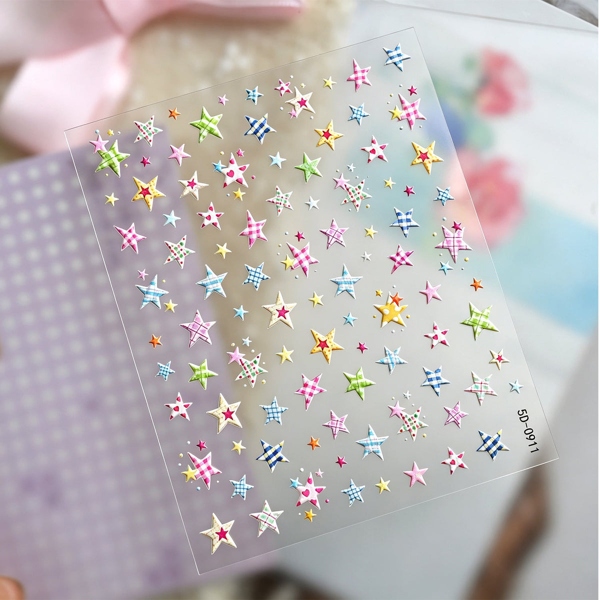 Decorative Star Nail Art Stickers — product view 1