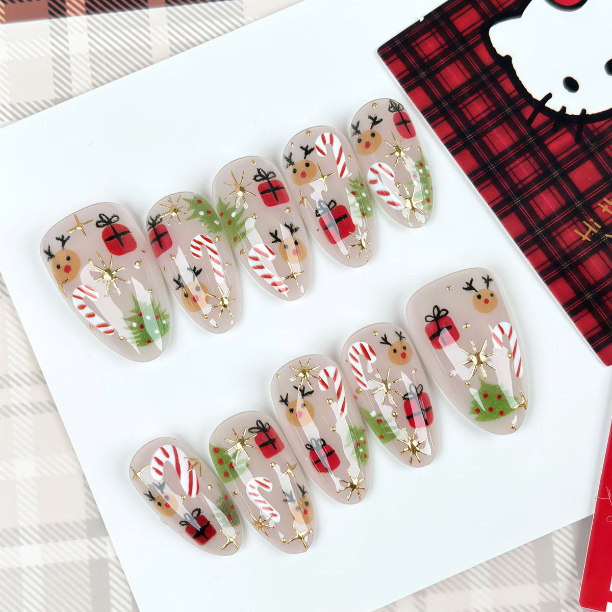 Festive Themed Decorative Press-On Nail Set — product view 3