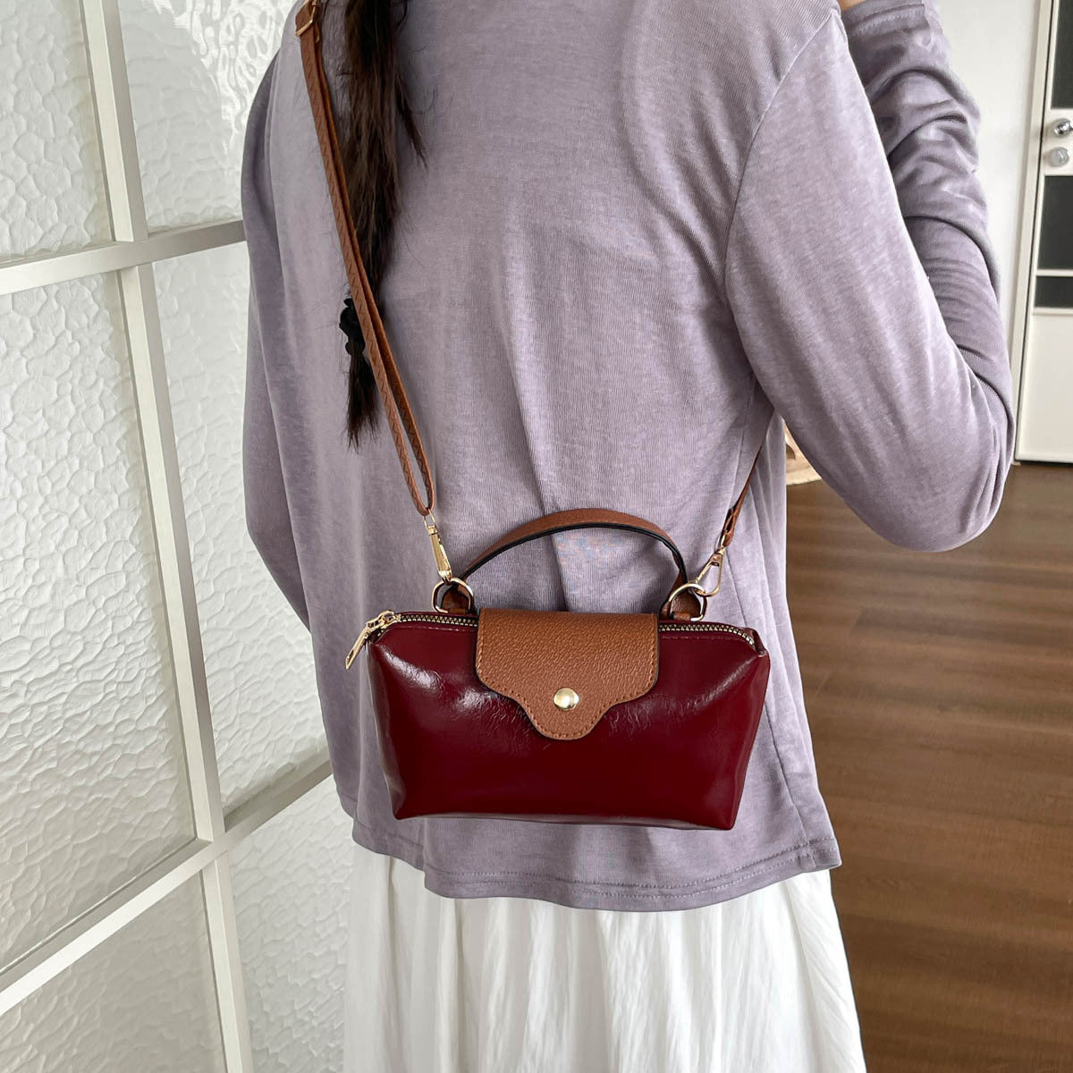 Chic Leather Crossbody Bag — product view 6
