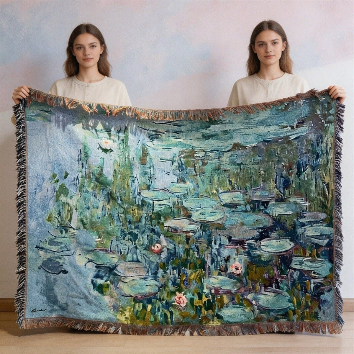 Artistic Floral Throw Blanket — product view 6