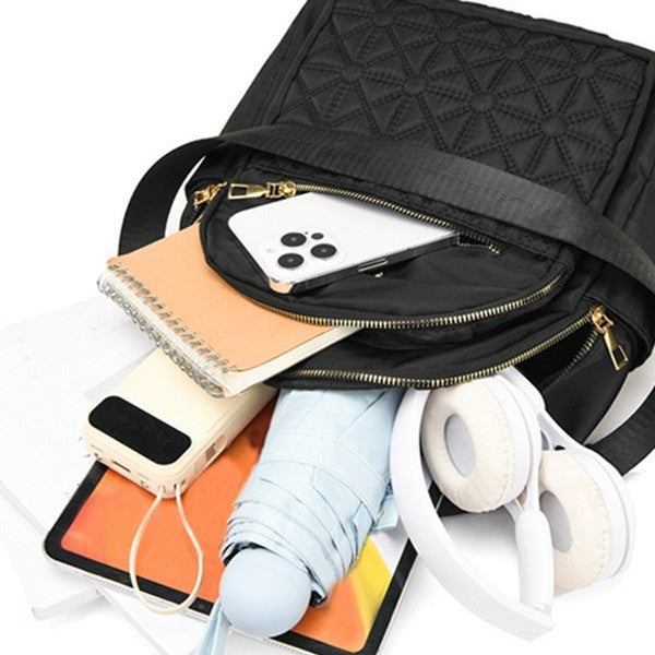 Versatile Quilted Backpack LoungeYard — product view 3