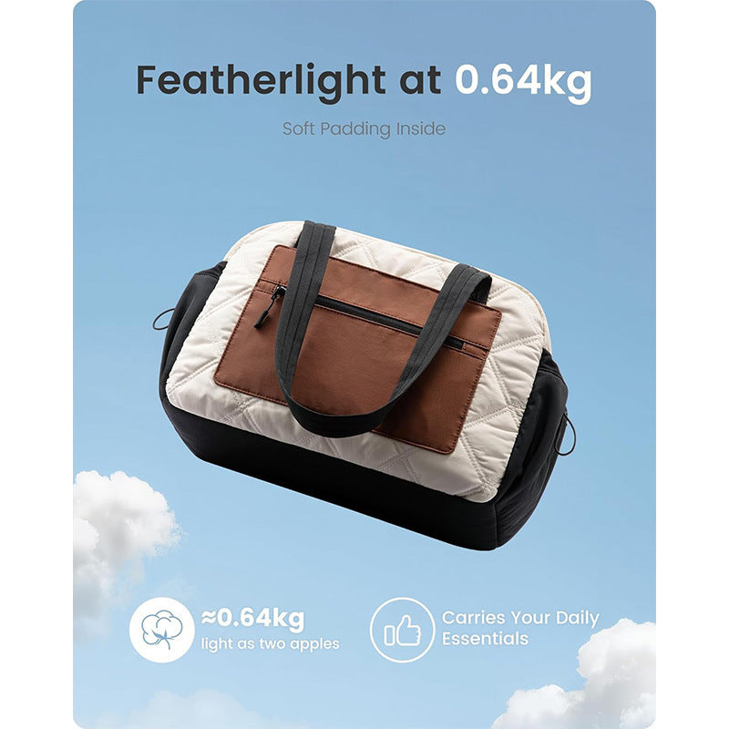 Luxurious Quilted Travel Duffel Bag LoungeYard — product view 3
