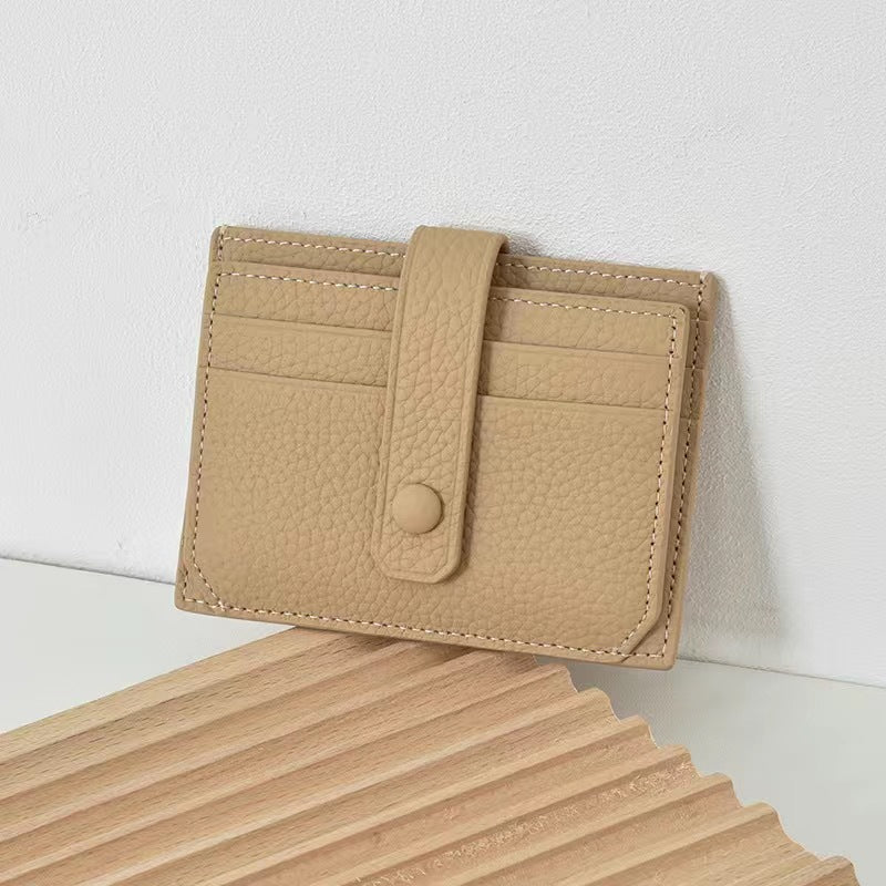 Stylish Textured Leather Card Holder — product view 6