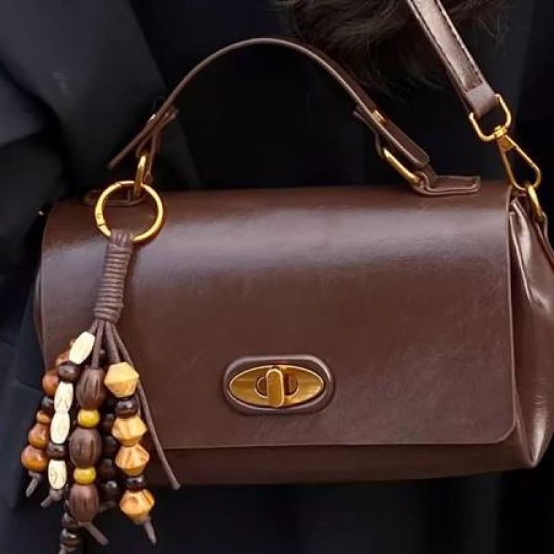 Vintage-Inspired Structured Satchel LoungeYard — product view 1