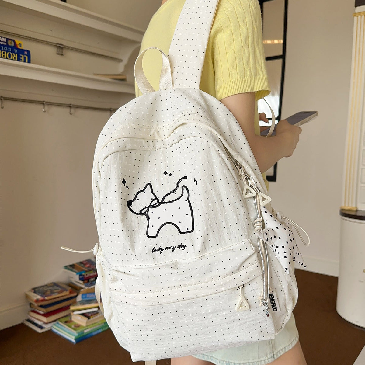 Casual Cute Character-Designed Backpack LoungeYard — product view 3