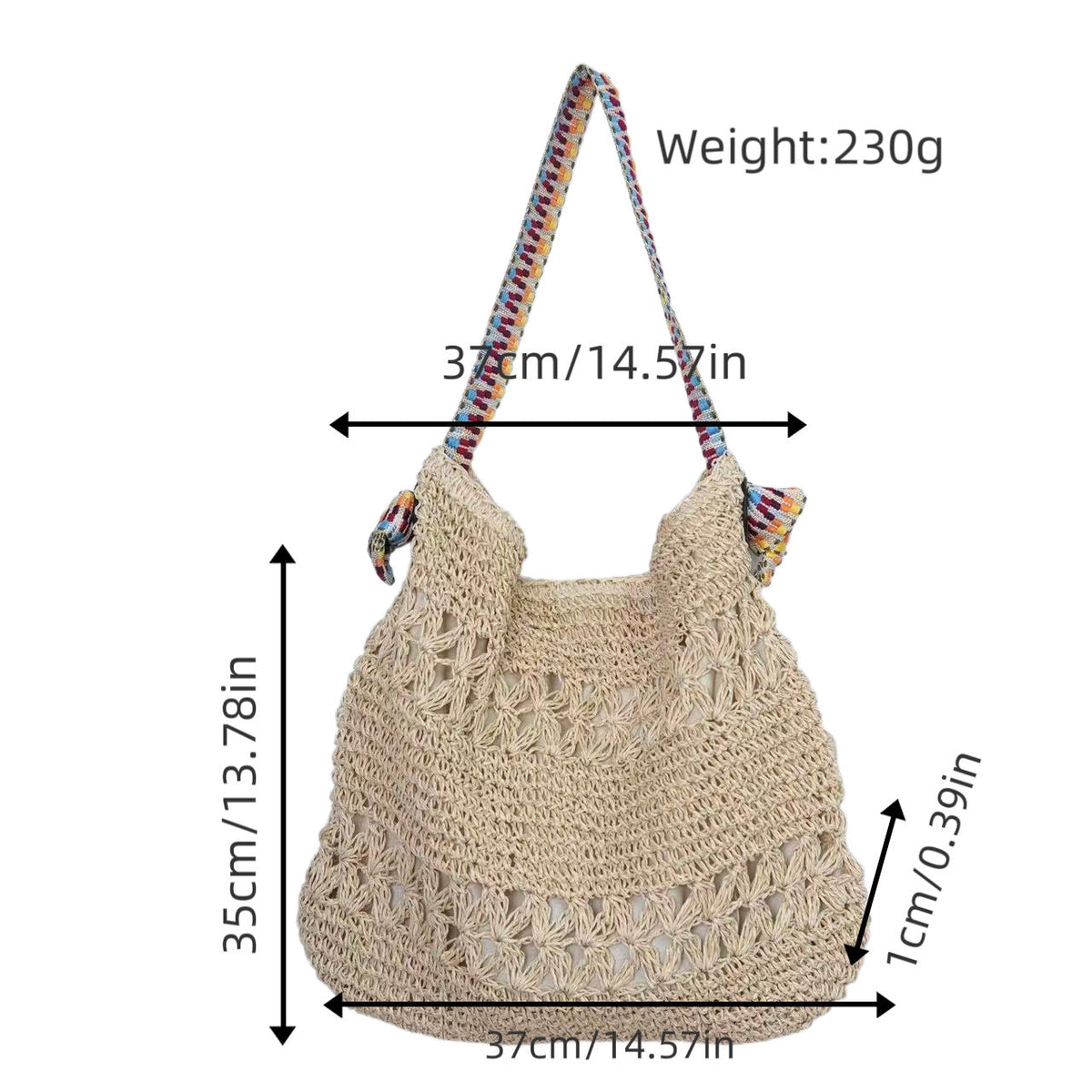 Summer macrame tote bag LoungeYard — product view 6