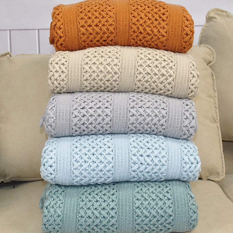 Textured Weave Throw Blanket — product view 3