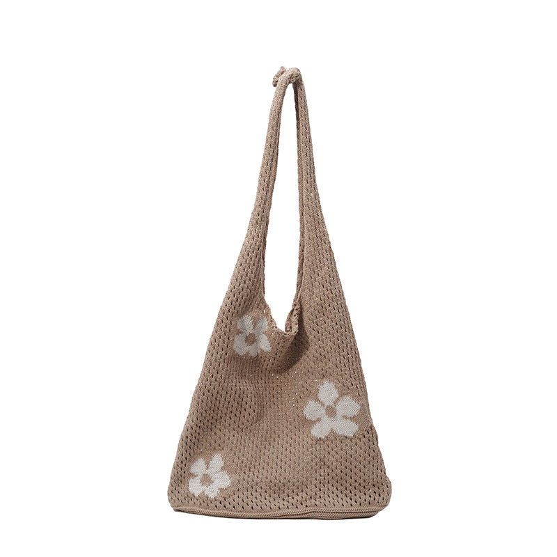 Bohemian Floral Crochet Tote Bag — product view 2