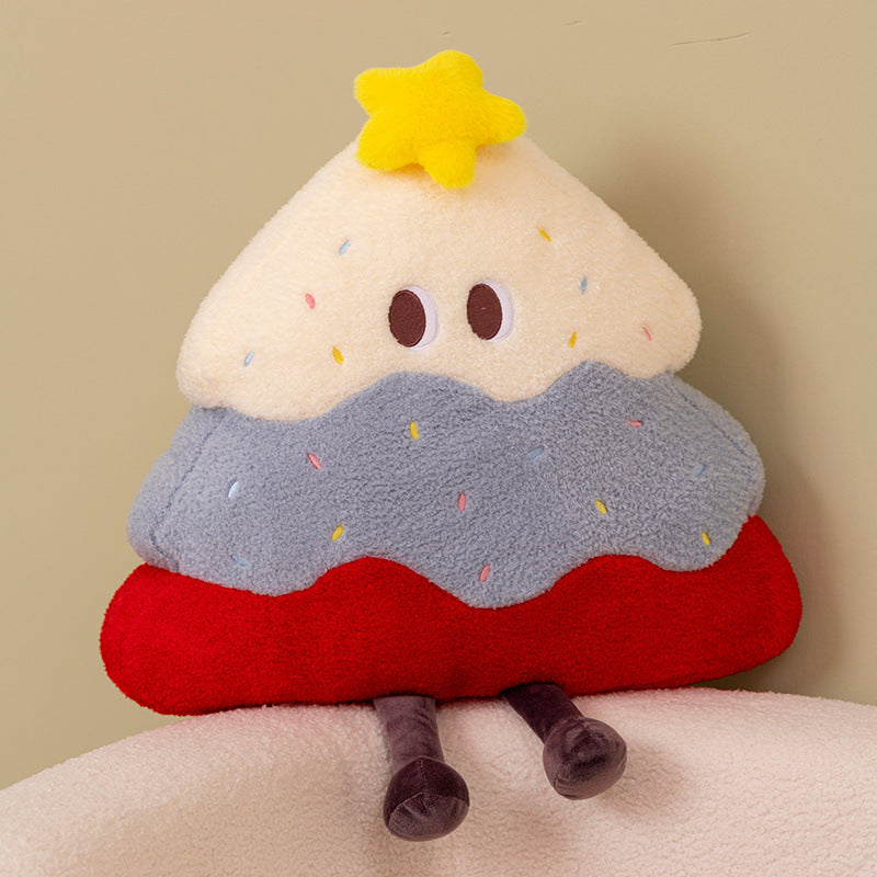 Plush cat cuddle pillow with large glitter eyes — product view 4