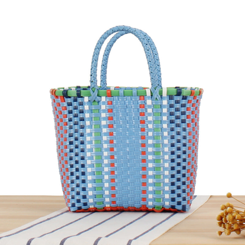 Colorful Woven Beach and Shopping Bag LoungeYard — product view 4