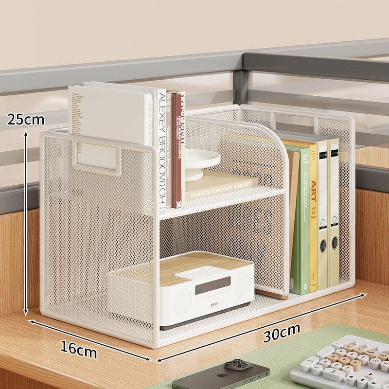 Mesh Desktop Open-Shelf Organizer with Integrated Handles and Dividers — product view 4