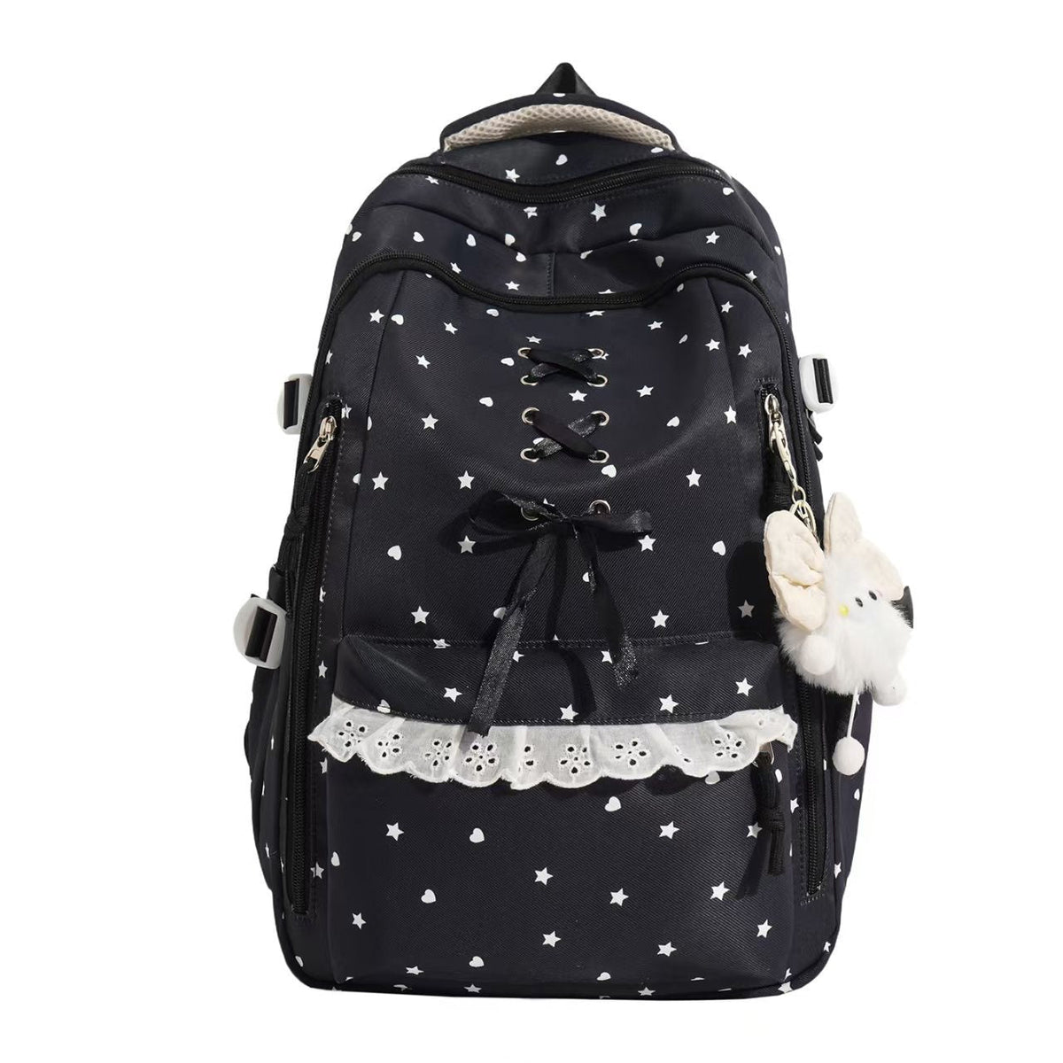 Lace-Up Detail School Backpack LoungeYard — product view 5