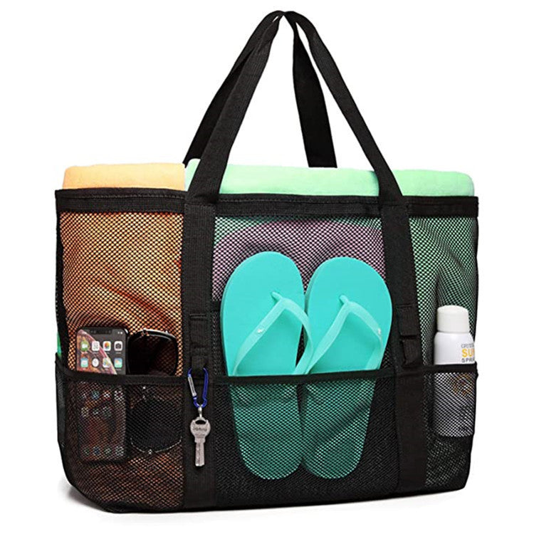 Practical beach bag with mesh design LoungeYard — product view 2