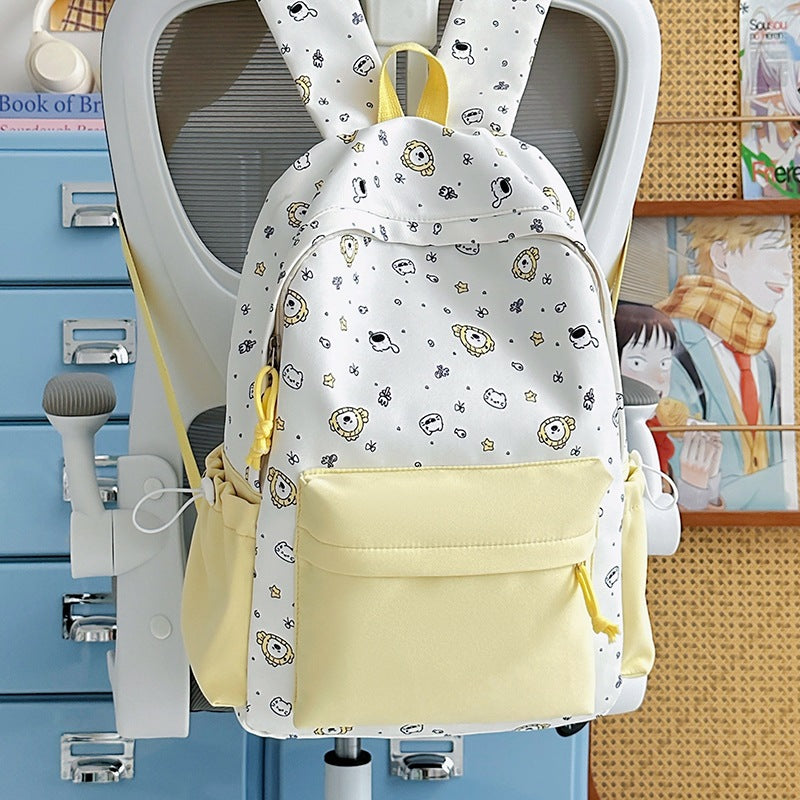 Playful Bunny Ears Printed Backpack LoungeYard — product view 6