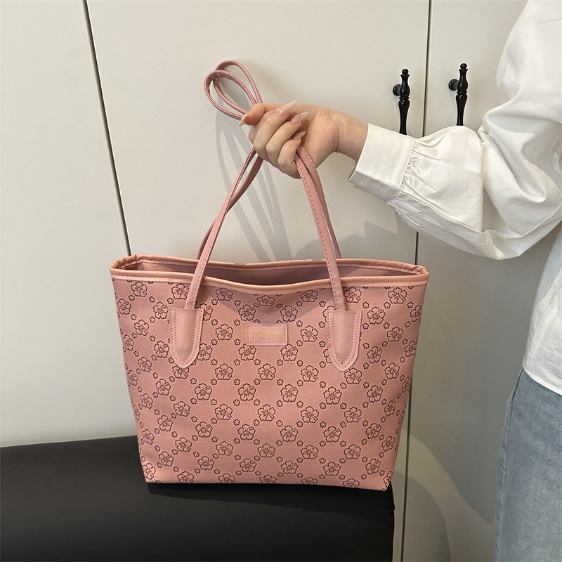 Floral Embossed Tote Bag LoungeYard — product view 2