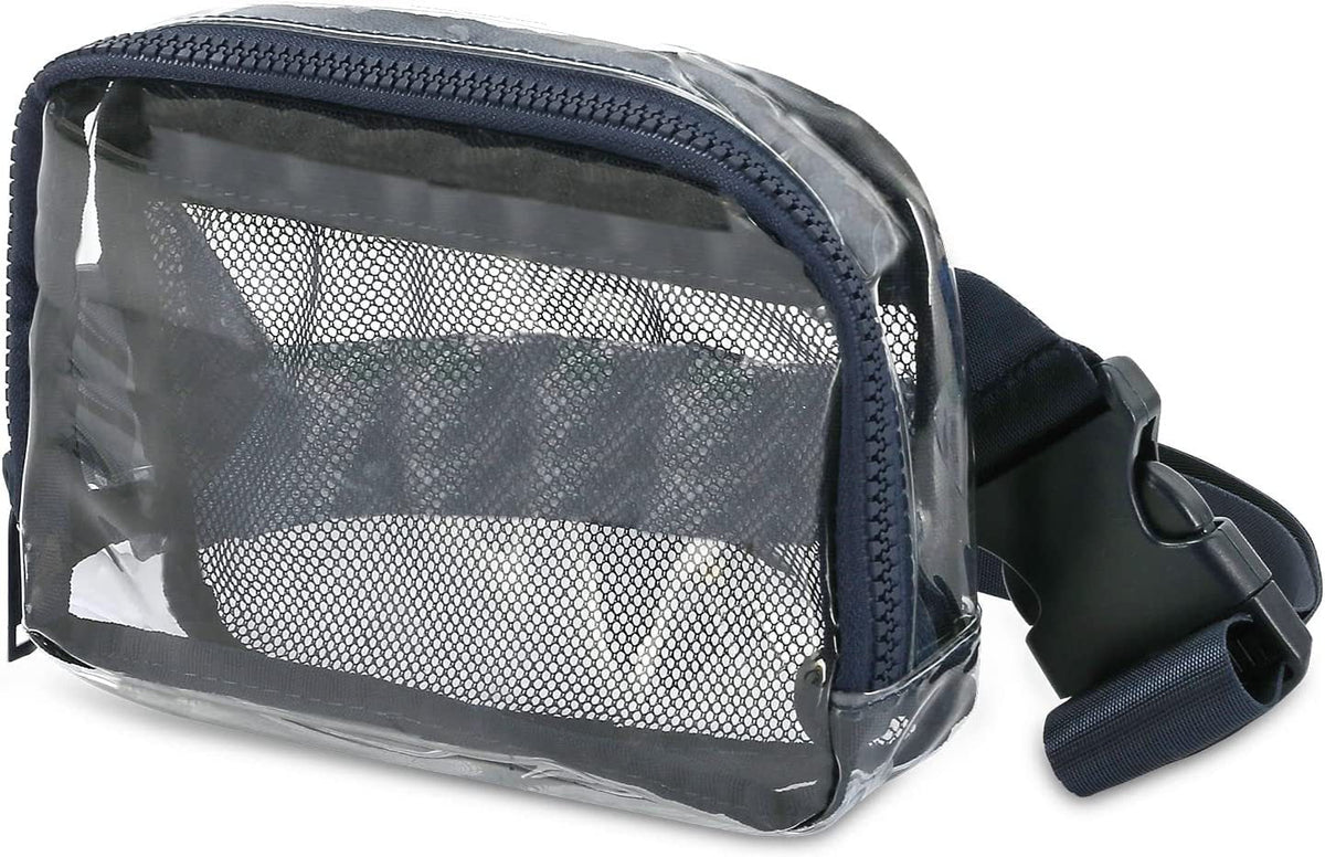 Transparent shoulder bag with mesh side pockets LoungeYard — product view 5