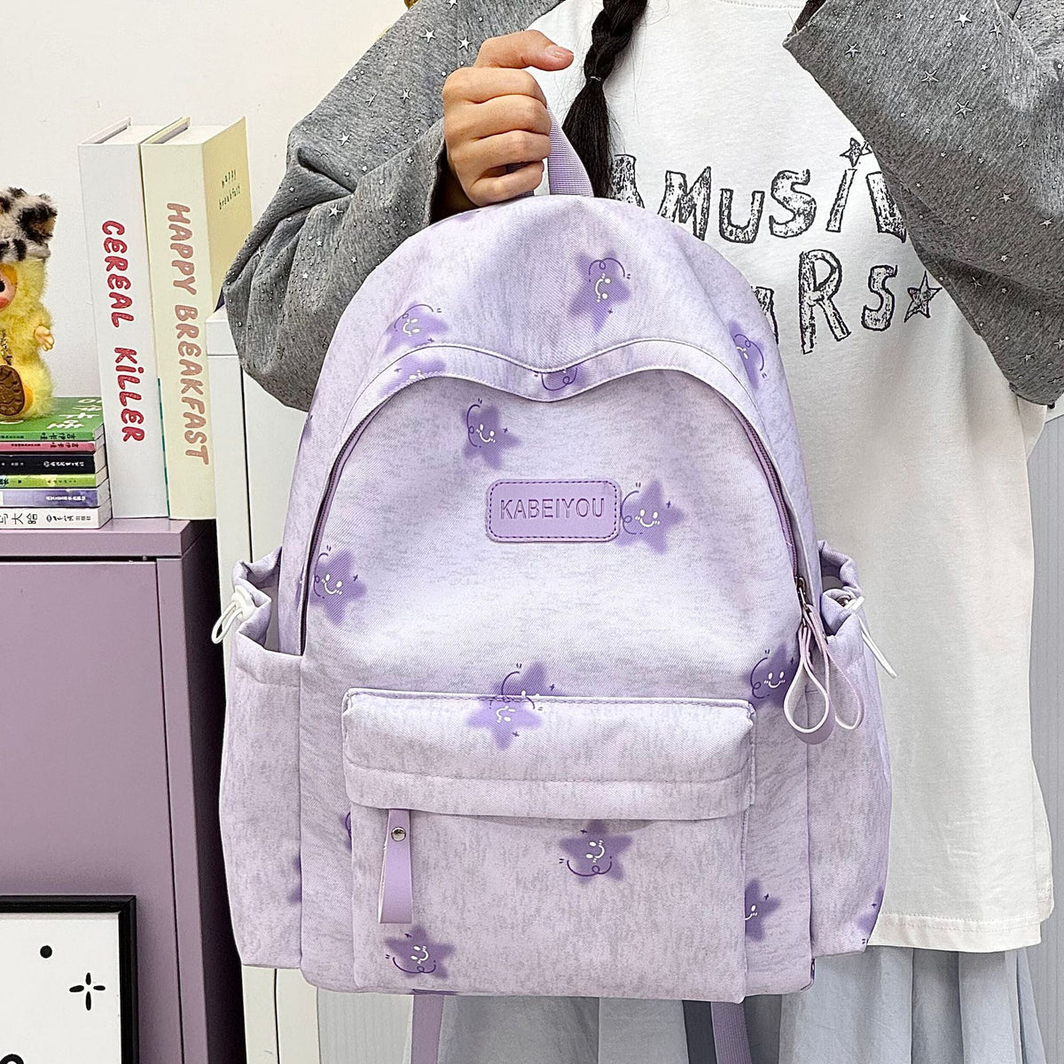 Printed Casual Backpack LoungeYard — product view 2