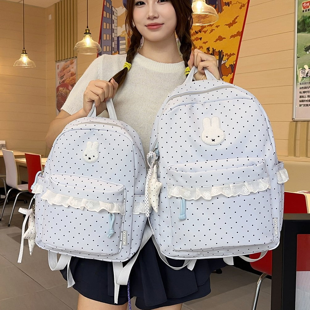 Playful Bunny-Ear Printed Backpack LoungeYard — product view 2