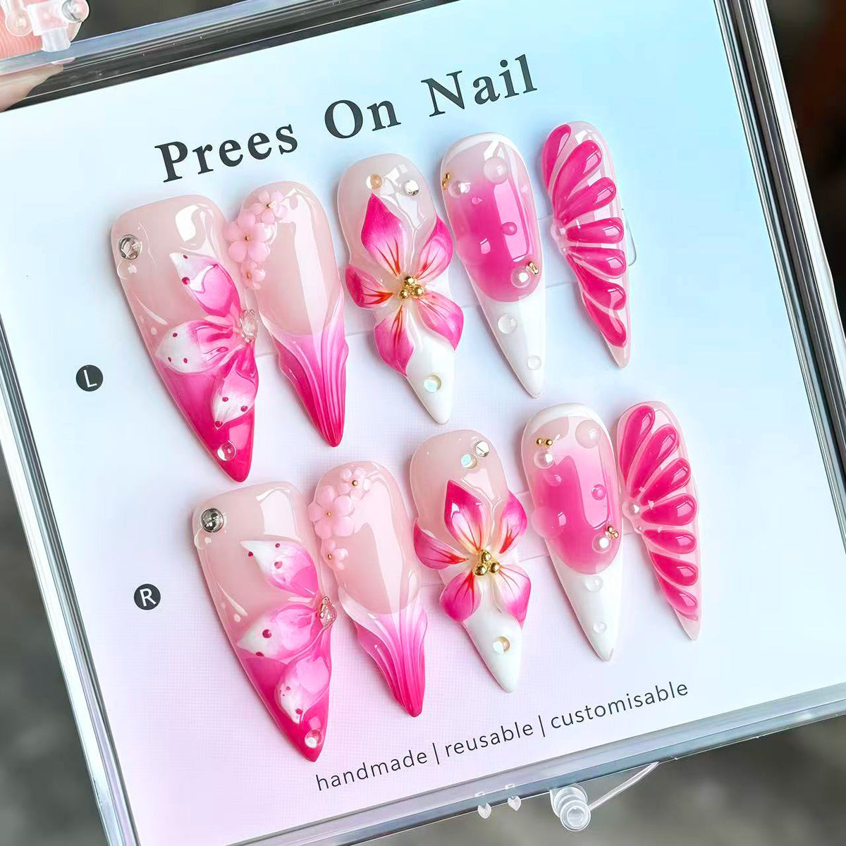Floral Art Press-On Nails — product view 1