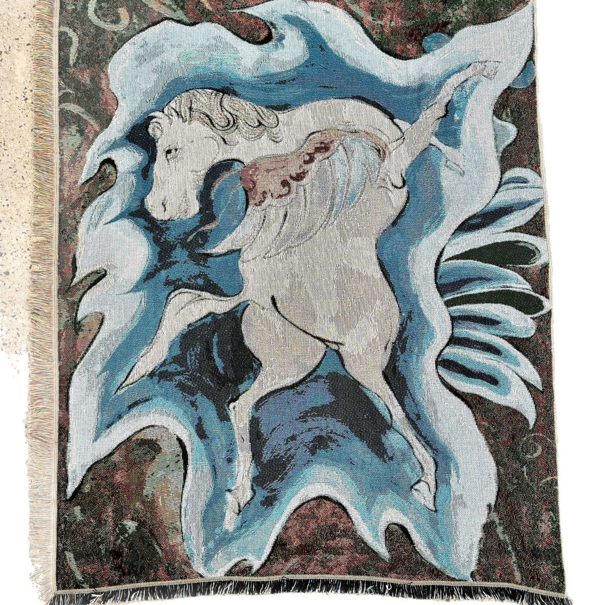 Artistic Unicorn-Themed Tapestry Blanket — product view 4