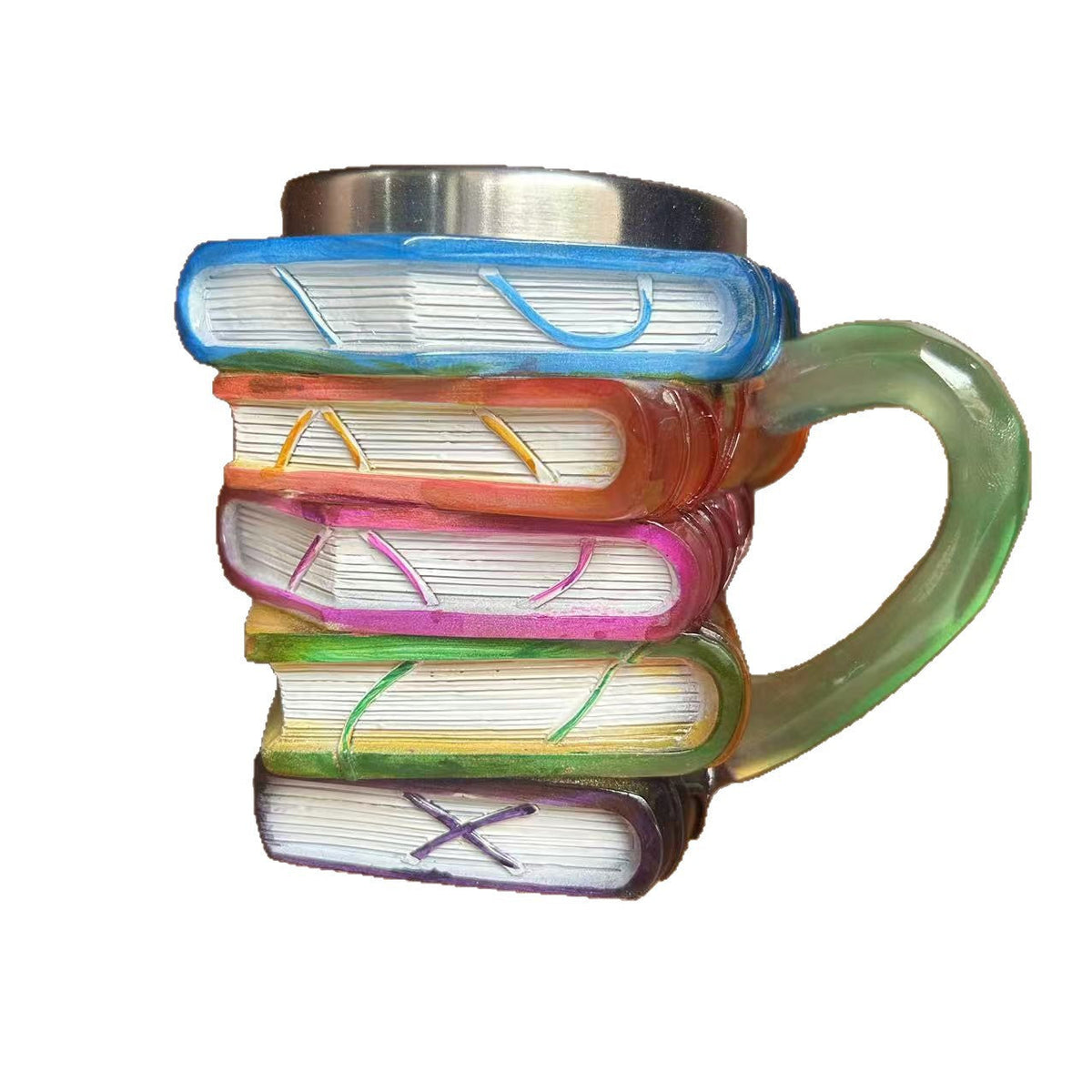 Creative Book Stack Mug Bowlift — product view 4