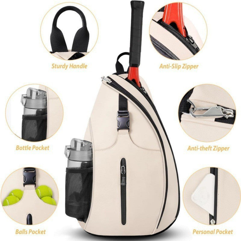 Tennis backpack with special compartment for rackets and drink sleeve LoungeYard — product view 2
