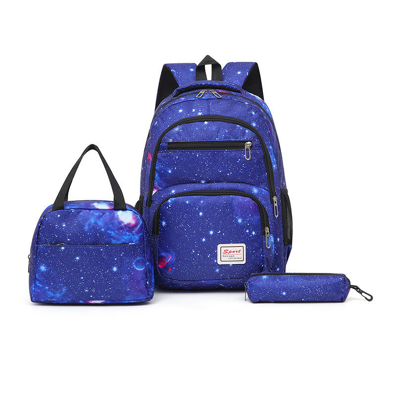 Galaxy pattern school backpack set LoungeYard — product view 5