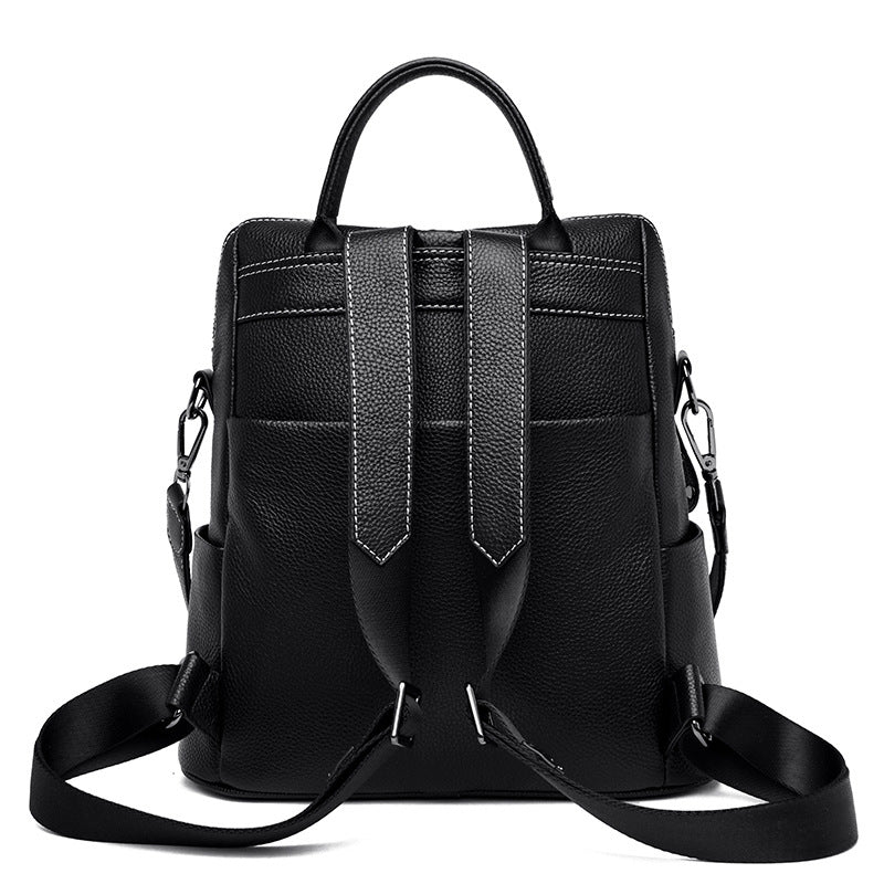 Premium Leather Backpack LoungeYard — product view 3