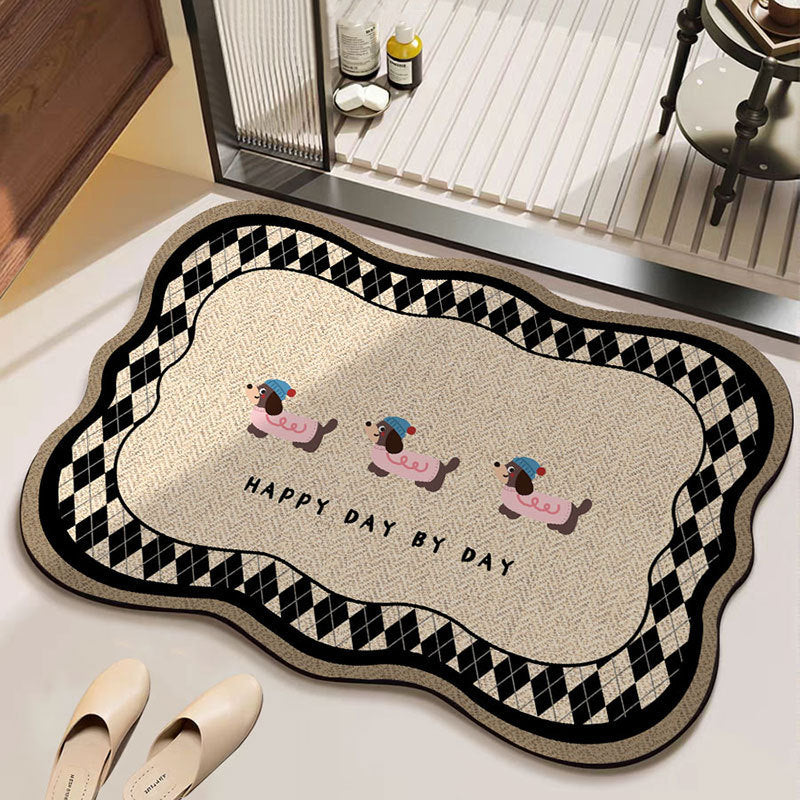 Cartoon Dog-Themed Decorative Bath Mat LoungeYard — product view 2
